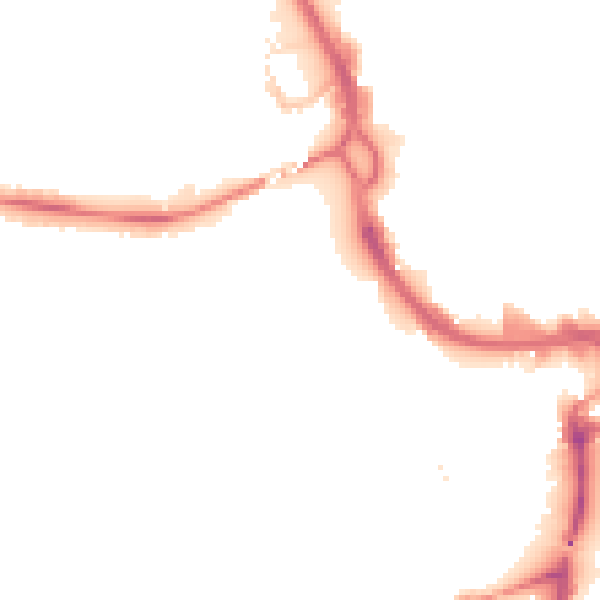Night-time road noise heatmap for PE3 6AH