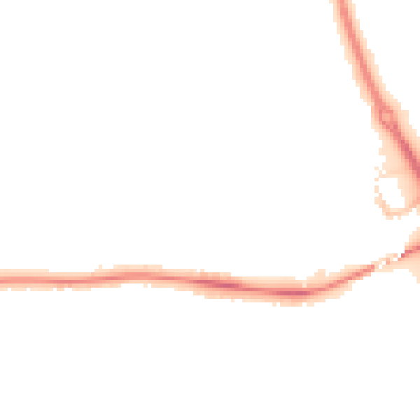 Night-time road noise heatmap for PE3 6AR