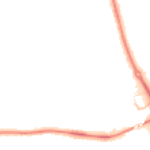Night-time road noise heatmap for PE3 6AY