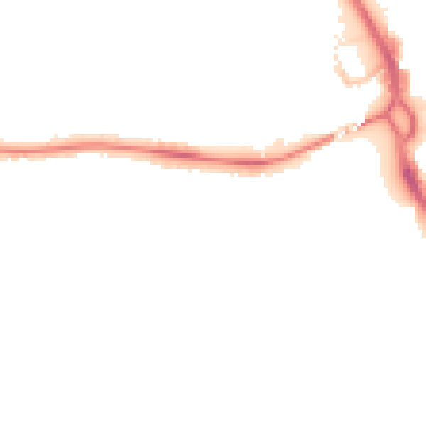 Night-time road noise heatmap for PE3 6BL