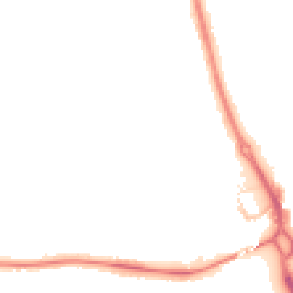 Night-time road noise heatmap for PE3 6DL