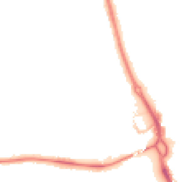 Night-time road noise heatmap for PE3 6DR