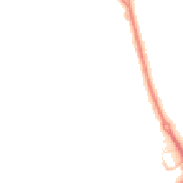 Night-time road noise heatmap for PE3 6ES