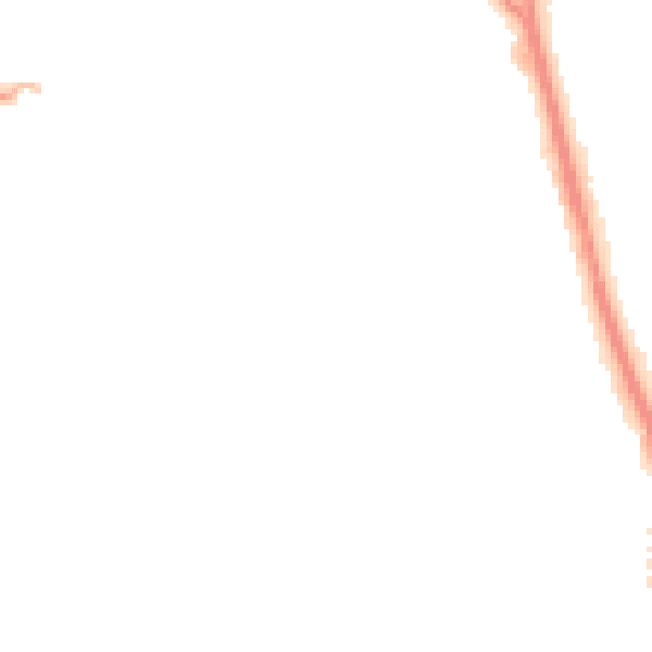 Night-time road noise heatmap for PE3 6ET