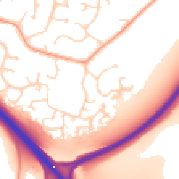 Daytime road noise heatmap for PE3 6LF