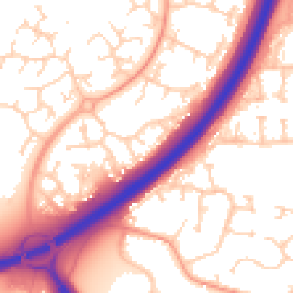 Daytime road noise heatmap for PE3 6RB