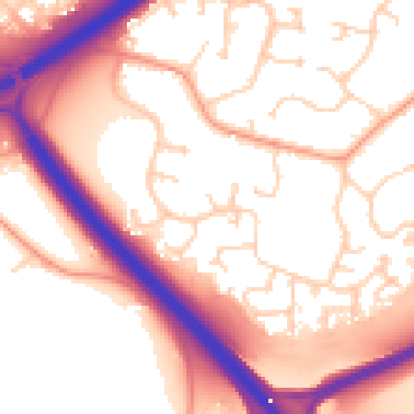 Daytime road noise heatmap for PE3 6SS
