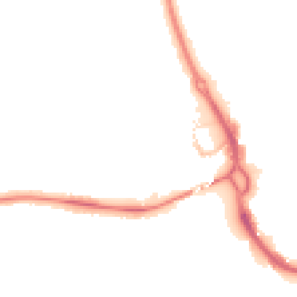 Night-time road noise heatmap for PE3 6US