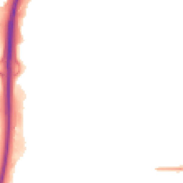 Night-time road noise heatmap for PE3 7BU