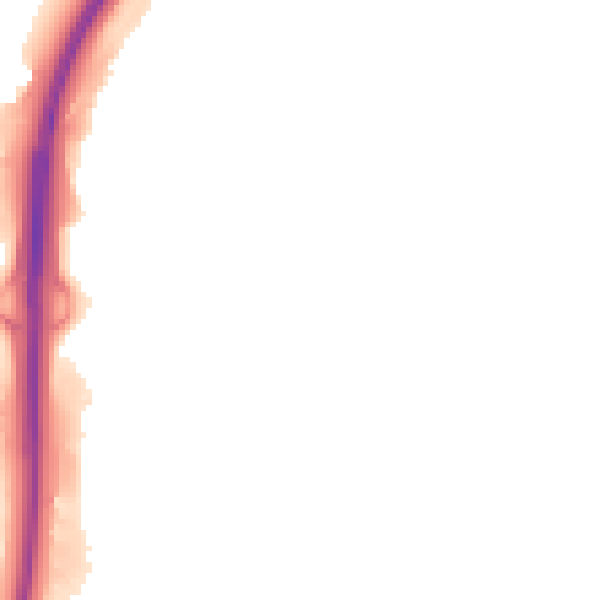 Night-time road noise heatmap for PE3 7DB