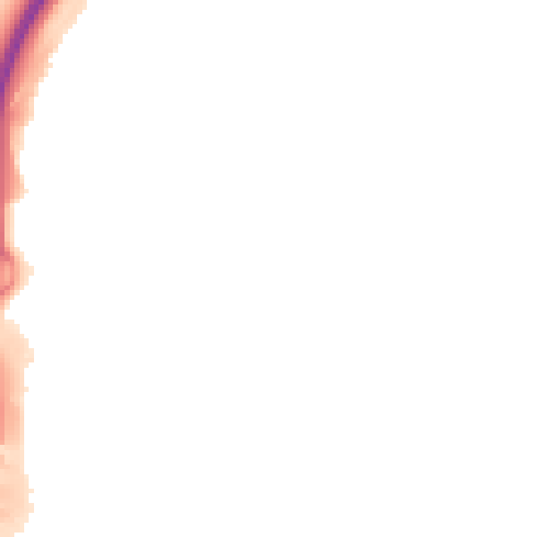 Night-time road noise heatmap for PE3 7DJ