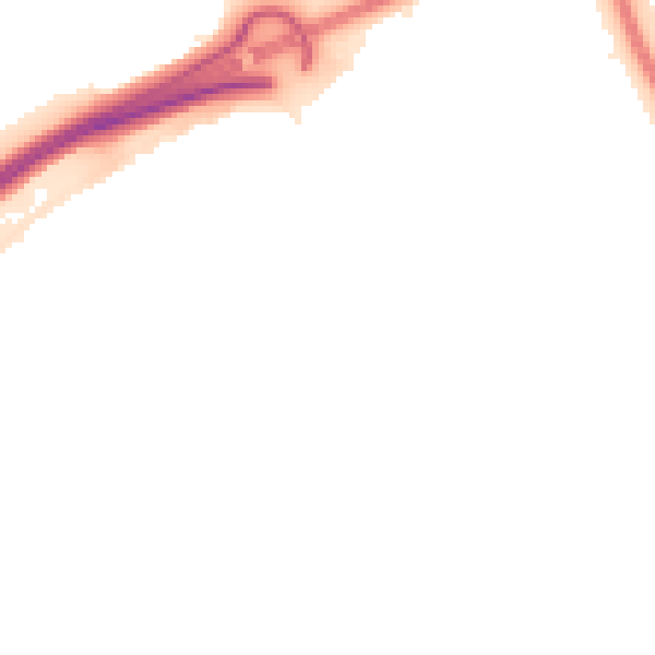 Night-time road noise heatmap for PE3 7JD