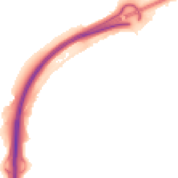 Night-time road noise heatmap for PE3 7JU