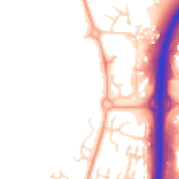 Daytime road noise heatmap for PE3 8AA