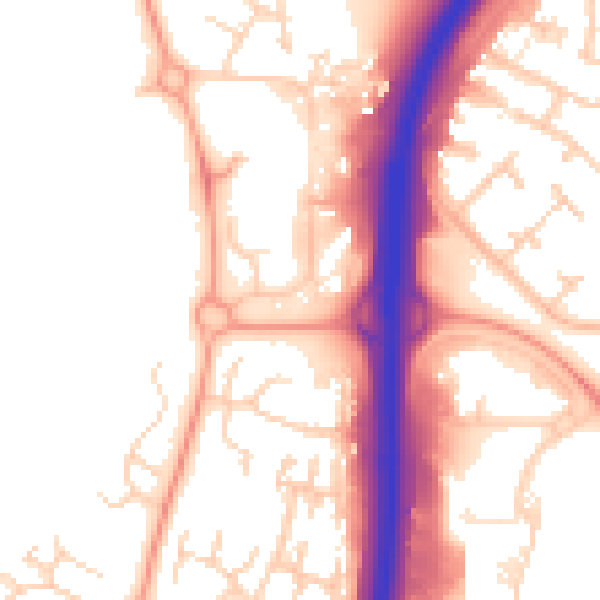 Daytime road noise heatmap for PE3 8AX
