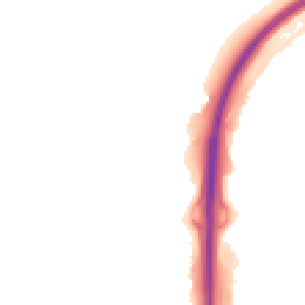 Night-time road noise heatmap for PE3 8DN