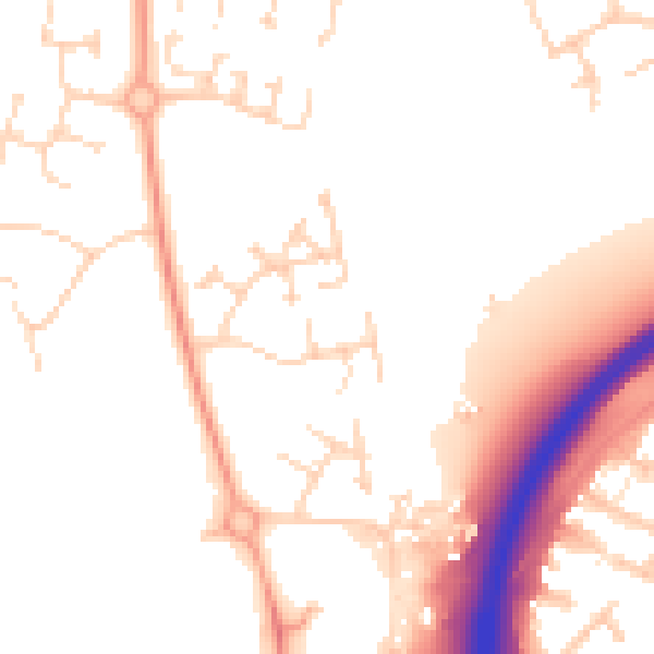 Daytime road noise heatmap for PE3 8EH