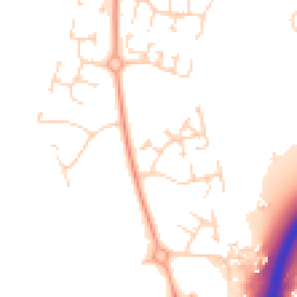 Daytime road noise heatmap for PE3 8ES