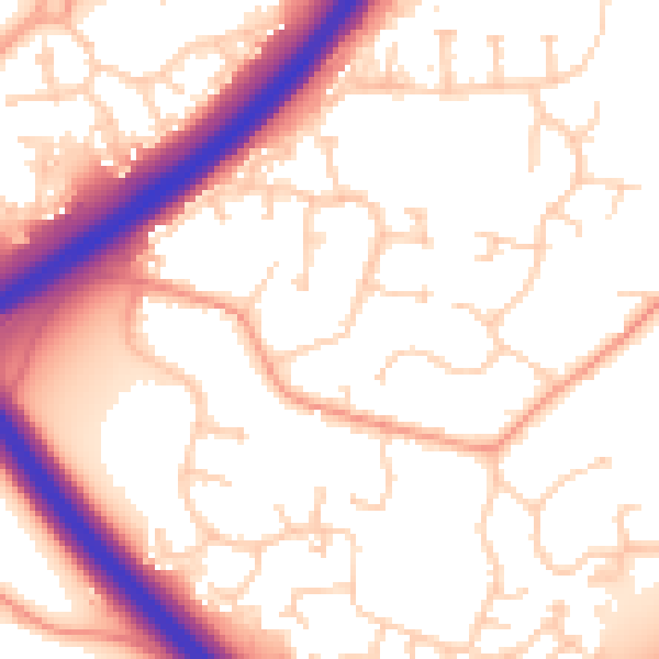 Daytime road noise heatmap for PE3 9NE