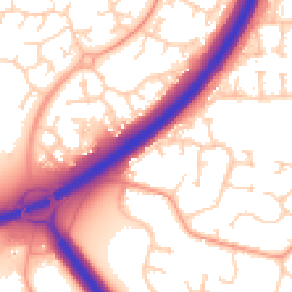 Daytime road noise heatmap for PE3 9PF