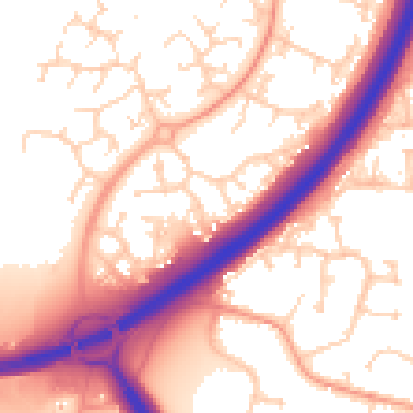 Daytime road noise heatmap for PE3 9TG