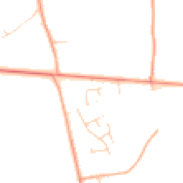 Daytime road noise heatmap for PE32 1AT