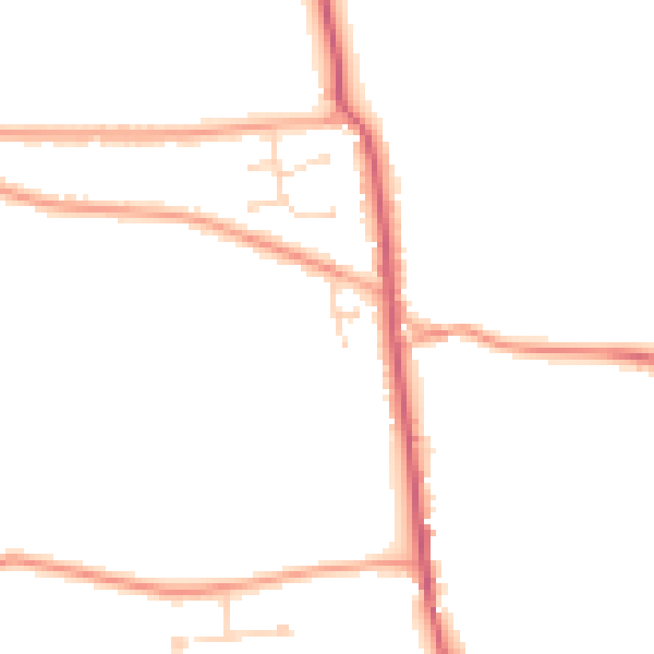 Daytime road noise heatmap for PE32 1BA