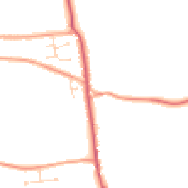 Daytime road noise heatmap for PE32 1BE