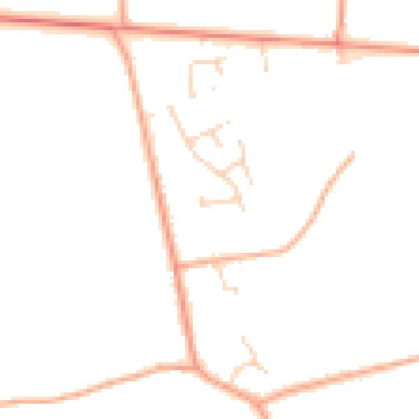 Daytime road noise heatmap for PE32 1DL