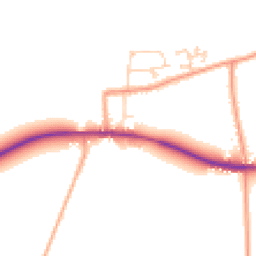Daytime road noise heatmap for PE32 1JZ