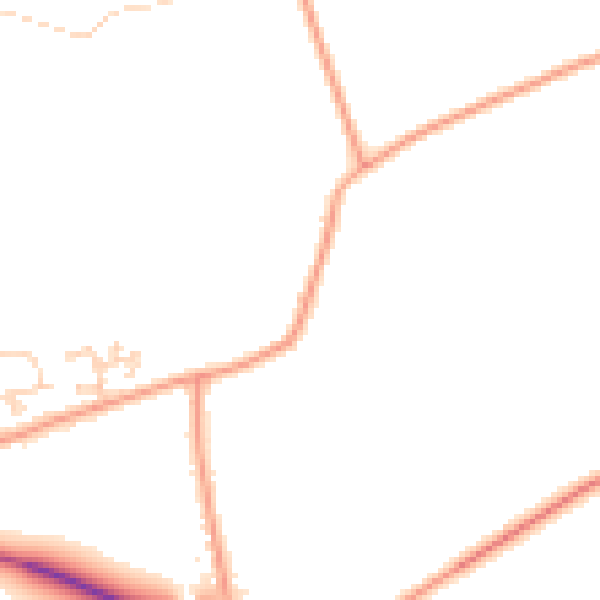 Daytime road noise heatmap for PE32 1LG
