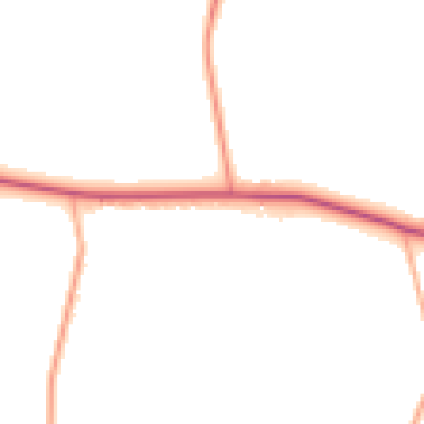 Daytime road noise heatmap for PE32 1LS