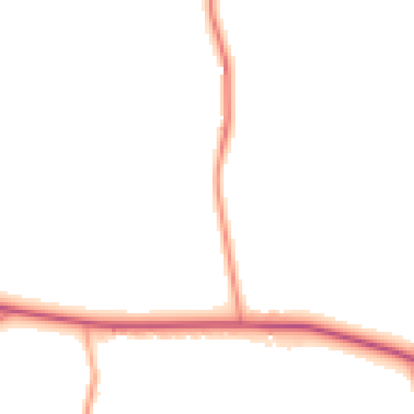 Daytime road noise heatmap for PE32 1LT