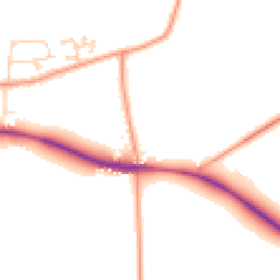 Daytime road noise heatmap for PE32 1ND