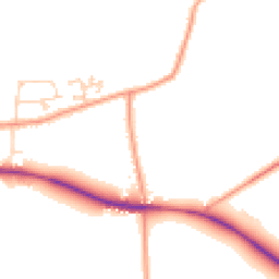 Daytime road noise heatmap for PE32 1NR