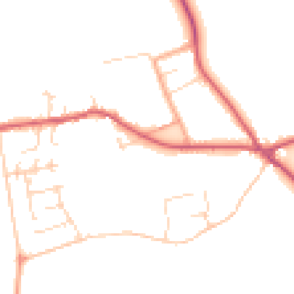 Daytime road noise heatmap for PE32 1PA