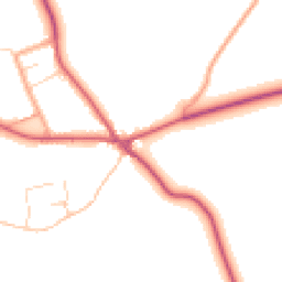 Daytime road noise heatmap for PE32 1TZ
