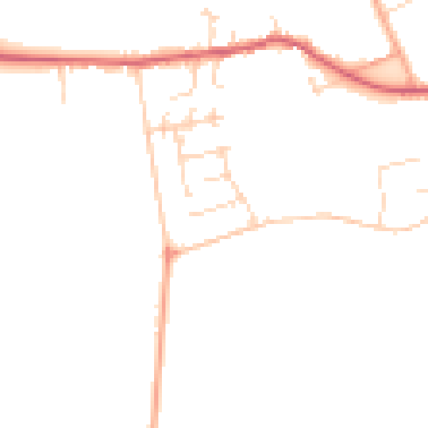 Daytime road noise heatmap for PE32 1UW