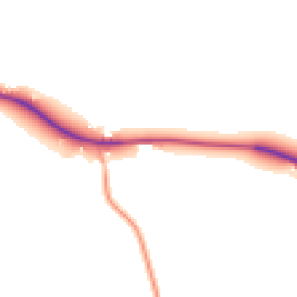 Daytime road noise heatmap for PE32 1XQ
