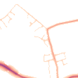 Daytime road noise heatmap for PE32 1YB