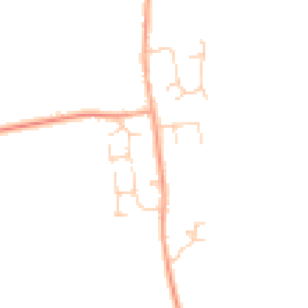 Daytime road noise heatmap for PE32 2EB