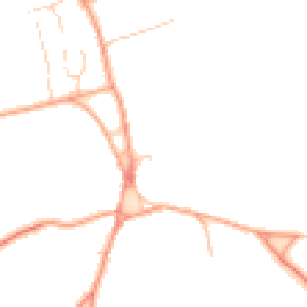 Daytime road noise heatmap for PE32 2HX