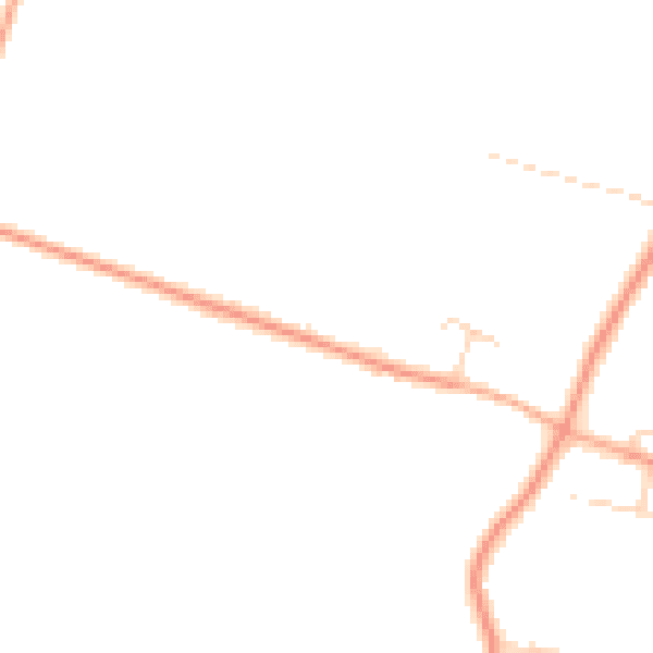 Daytime road noise heatmap for PE33 0AA