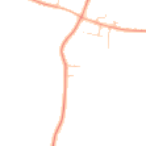 Daytime road noise heatmap for PE33 0AG