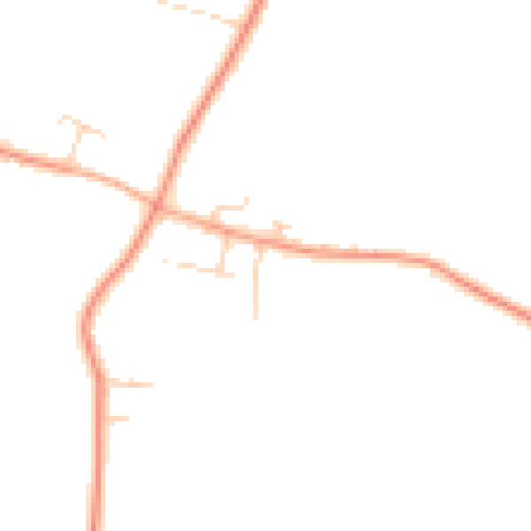 Daytime road noise heatmap for PE33 0AJ