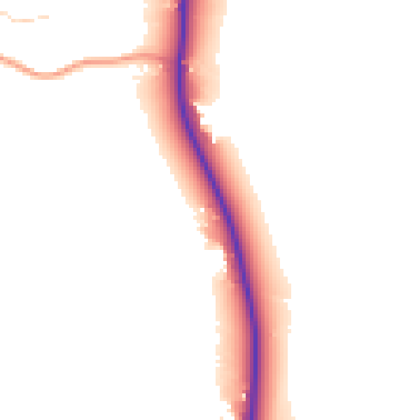 Daytime road noise heatmap for PE33 0AZ