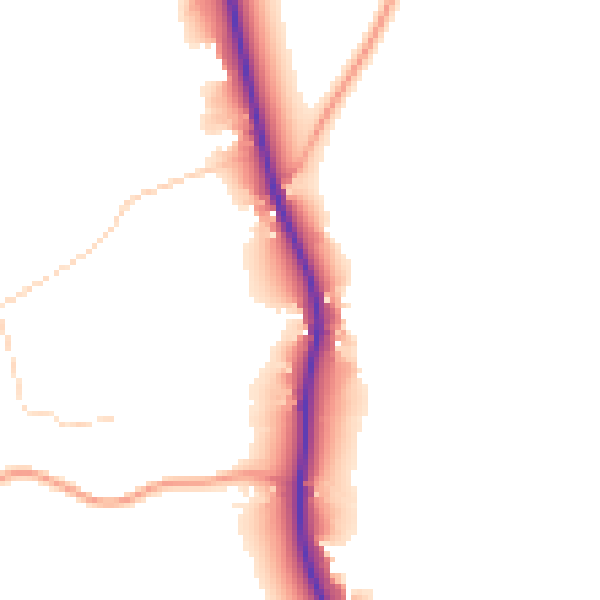 Daytime road noise heatmap for PE33 0BD