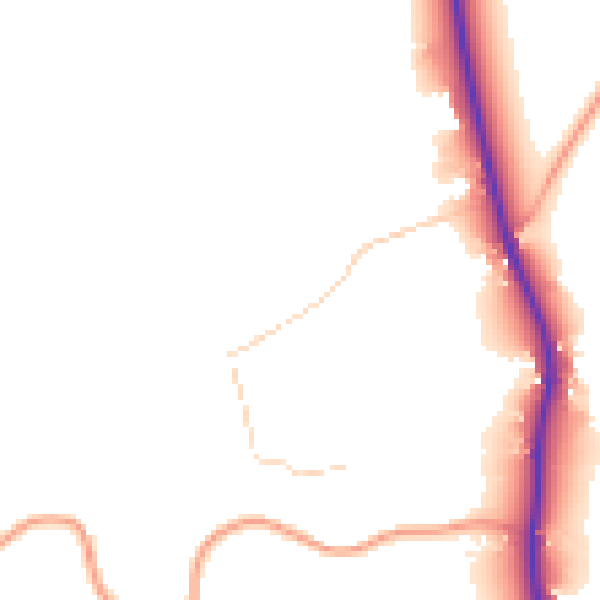 Daytime road noise heatmap for PE33 0BE