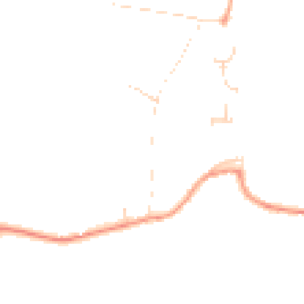 Daytime road noise heatmap for PE33 0BJ