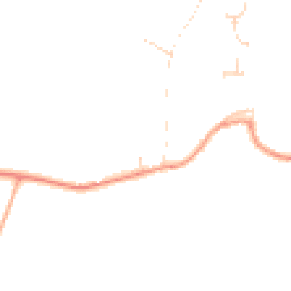 Daytime road noise heatmap for PE33 0BQ